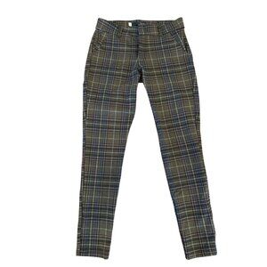 Kut from the Kloth Women's Mia Skinny Plaid Holiday Ankle Pants Size 6